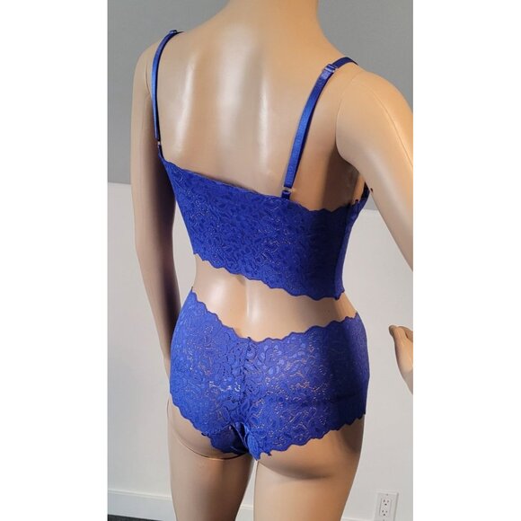 Sexy Blue-Women-Party-Babydoll-Teddy Includes Top and Shorts Small ELE-099226 - Picture 7 of 7